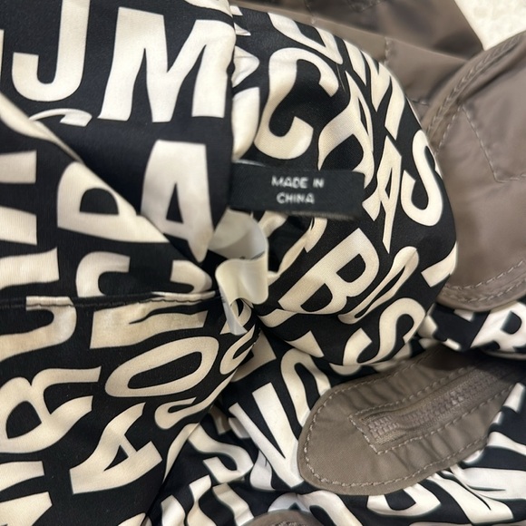 Marc By Marc Jacobs Nylon Quilted Tote Bag Purse Logo Stitching Throughout Gray - Picture 16 of 16